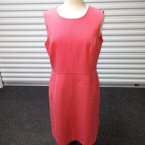 Sleeveless Coral Sheath Dress